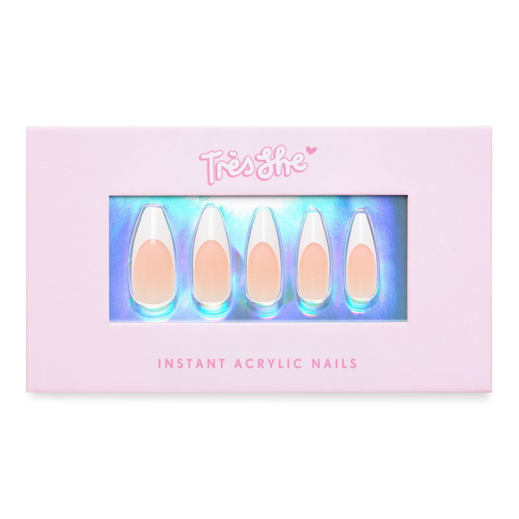 Tres She Instant Acrylics Nails Porn Star Classic French Tip Box Shot