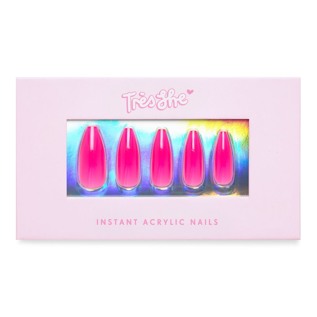 Tres She Instant Acrylics Nails Sweet Cheeks Jelly Pink Box Shot