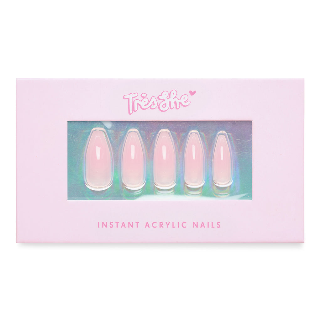 Tres She Instant Acrylics Nails Mochi Jelly Baby Pink Box Shot
