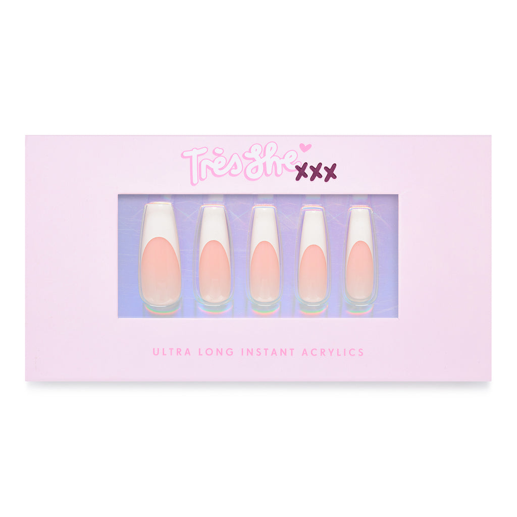 Tres She product box with Porn Star Ultra Long coffin shaped nails inside