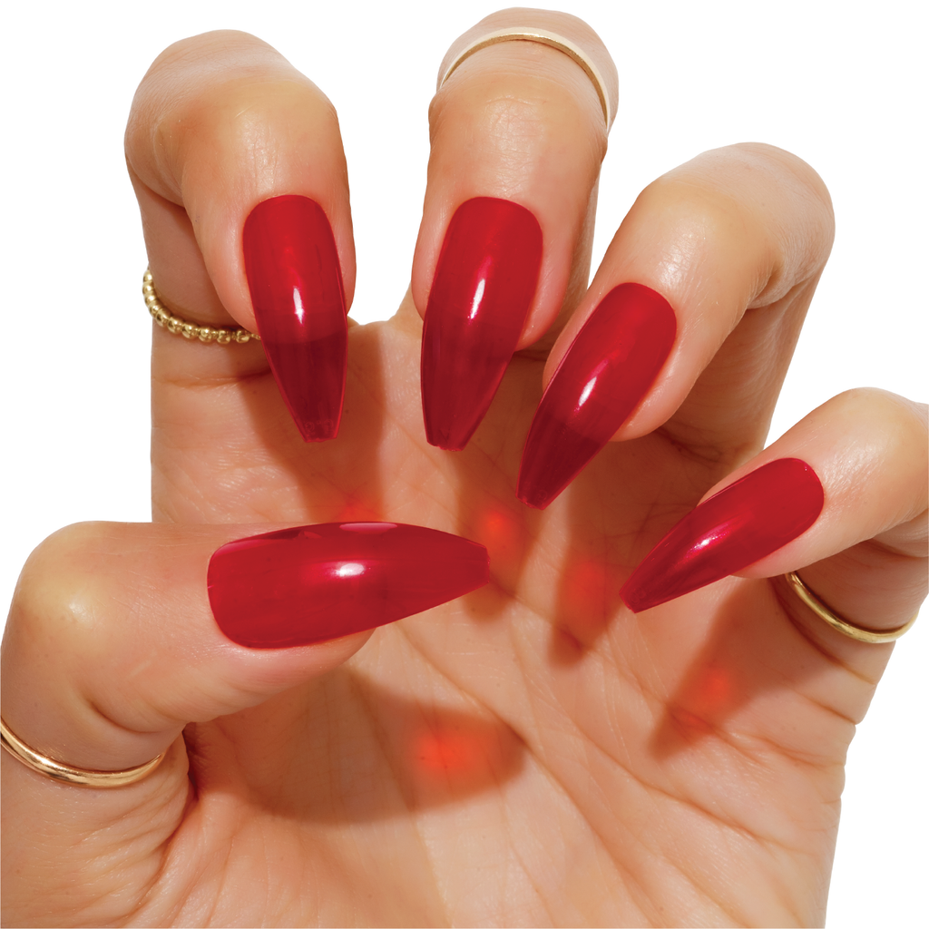 Tres She Instant Acrylics Nails Hot Lips Red Jelly