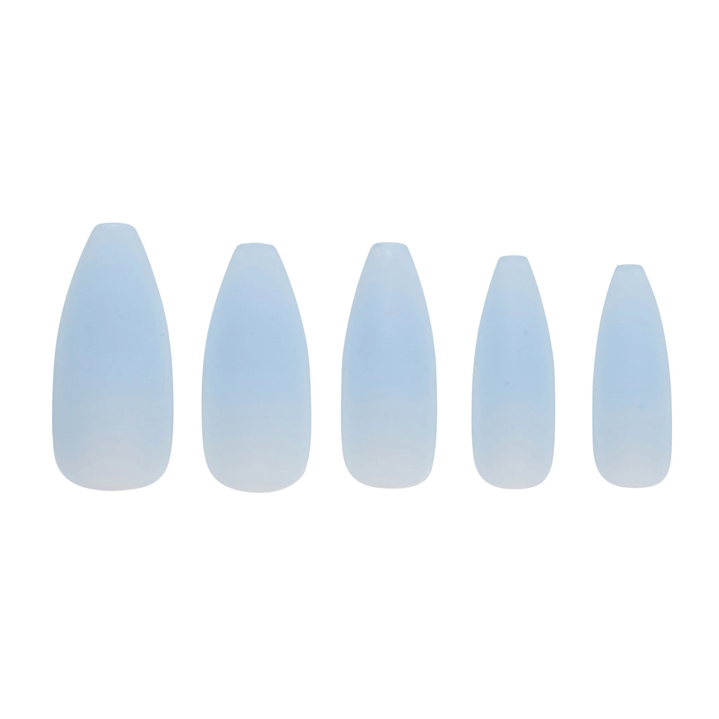 Sea Glass Matte Blue Press On Nails